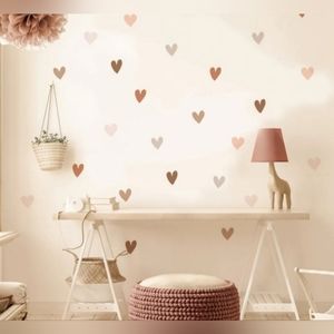 Boho Neutral Nursery Room Vinyl Hearts